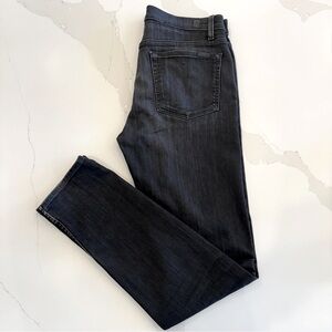 7 For All Mankind Women's Black Straight Jeans Size 30 Dark Wash Stretch Casual